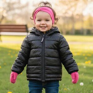 Tag Black Hooded Lightweight Mid-Season Quilted Puffer Jacket 24 Months